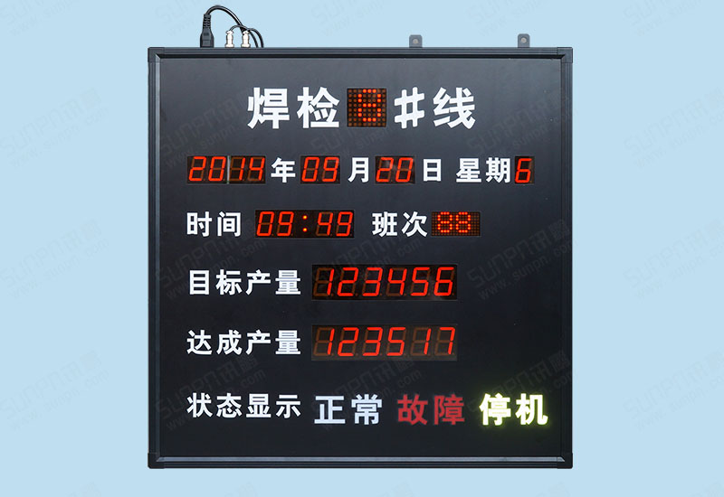 焊檢生產(chǎn)線報警電子看板