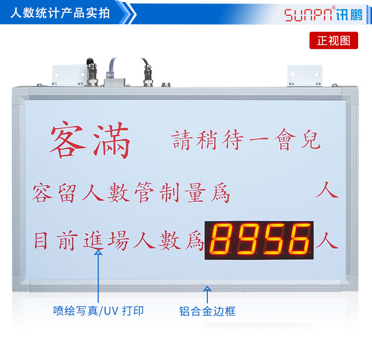 人流量計數(shù)器看板產(chǎn)品實拍