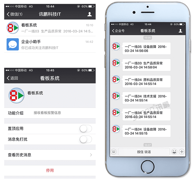 訊鵬無線安燈呼叫狀態系統軟件界面展示