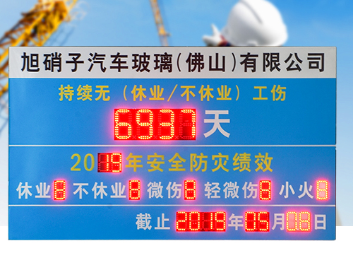 安全生產(chǎn)天數(shù)記錄牌_LED安全天數(shù)顯示屏_天數(shù)計時電子看板_訊鵬科技