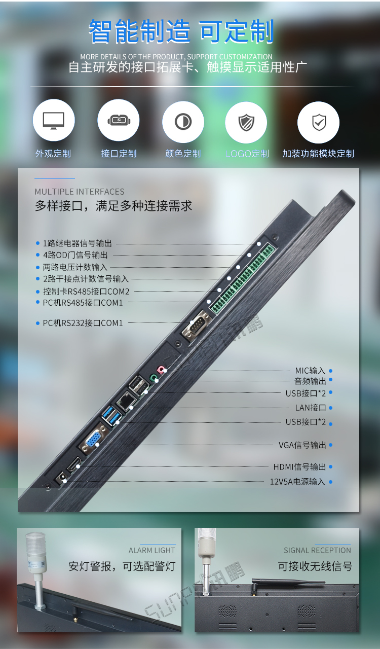 工業觸摸一體機接口