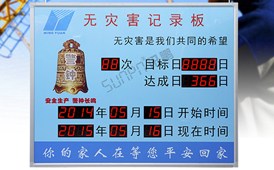 無災害記錄板LED安全牌