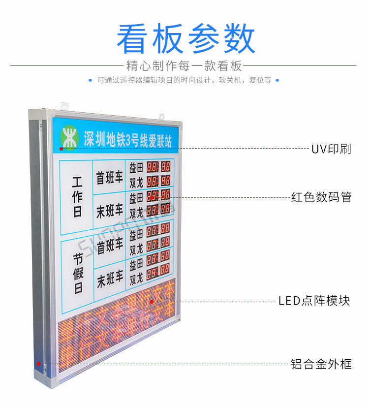 地鐵運(yùn)營時(shí)間顯示屏產(chǎn)品細(xì)節(jié) 地鐵運(yùn)營時(shí)間顯示屏產(chǎn)品細(xì)節(jié)