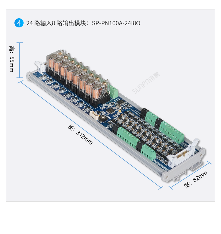 Profinet分布式IO擴展模塊尺寸參考