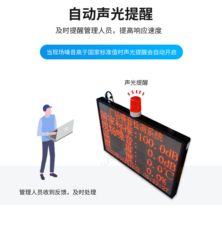 噪音監(jiān)測看板聲光報(bào)警提示