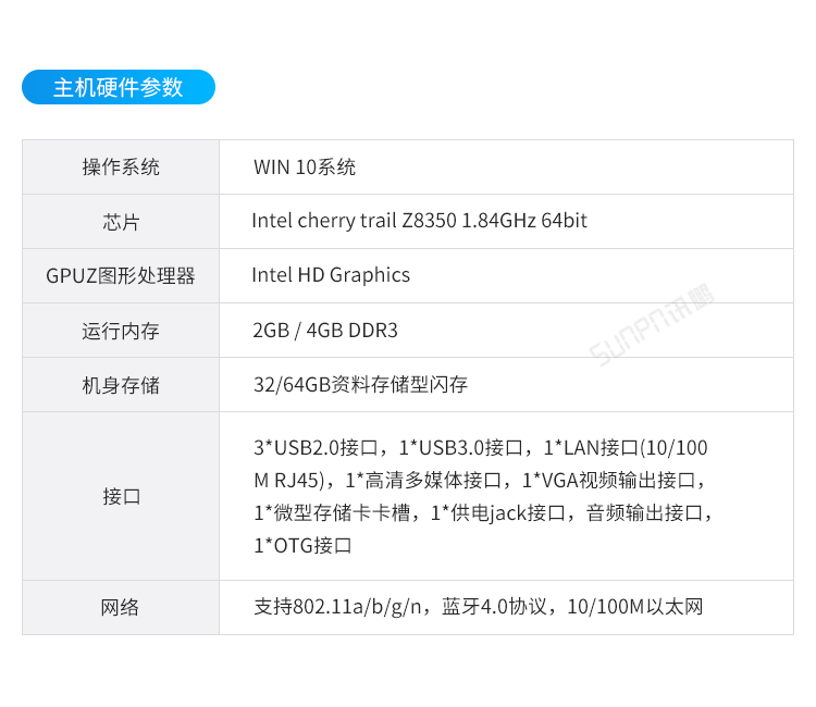 E-SOP電子生產作業指導書-主機硬件參數